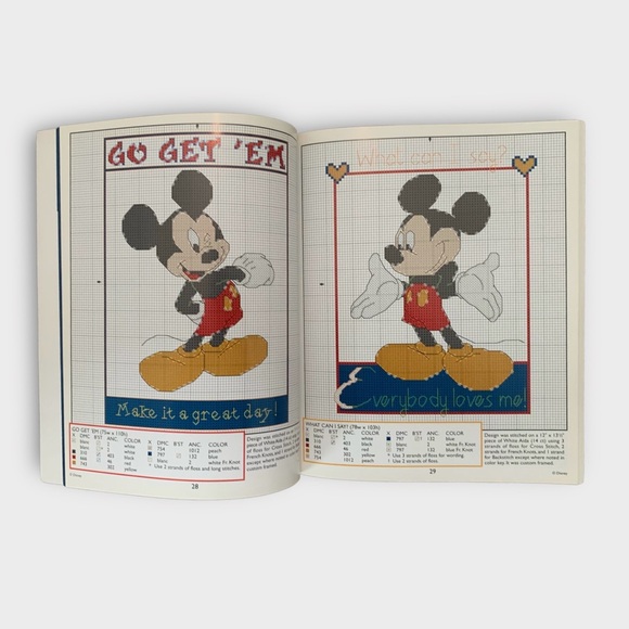 Vintage Disney Cross Stitch Mickey Mouse and Princess Collection Pattern Books - Picture 4 of 10